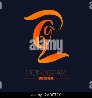 La lettre Q design monogram calligraphie Illustration de Vecteur