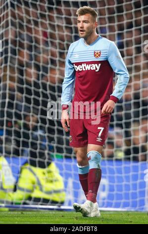 Londres, Royaume-Uni. 30 novembre West Ham United's Andriy Yarmolenko au cours de Premier League anglaise entre Chelsea et West Ham United à Stanford Banque D'Images