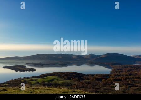 Coucher de soleil d'Écosse à Balmaha depuis Conic Hill Banque D'Images