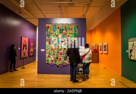 Ofrenda d'art, exposition d'objets traditionnels pour le Jour des Morts, día de muertos célébration, Musée National d'Art Mexicain, Chicago, Illinoi Banque D'Images