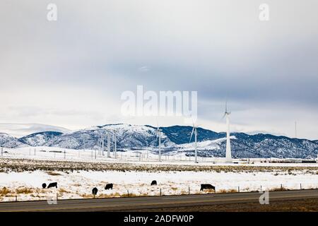 Tehachapi Californie le 1er décembre 2019 après plusieurs jours de précipitations Banque D'Images