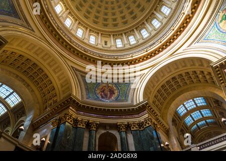 Wisconsin State Capitol, un édifice Beaux-Arts achevé en 2017, Madison, Wisconsin, USA