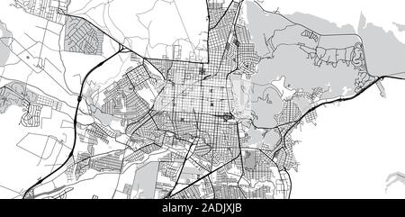 Vecteur urbain plan de la ville de Salta, Argentine Illustration de Vecteur