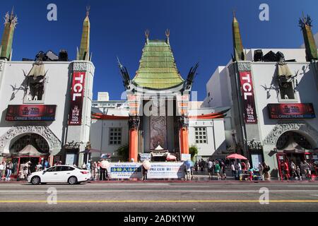 Los Angeles, Californie - le 07 septembre 2019 : le Grauman's Chinese Theatre sur Hollywood Boulevard, Los Angeles, Californie, USA. Banque D'Images