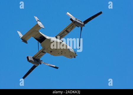 Bell-Boeing CV-22B Balbuzard, 08-0050, du 352e, 7ème ét SOS, United States Air Force, basé à Mildenhall, vu en vol au dessus de RAF Fairford Banque D'Images