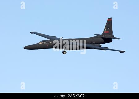 Lockheed U-2 Dragon Lady 80-1083 de la 9e Escadre de reconnaissance, United States Air Force's Air Combat Command, basé à Beale AFB vu à Fairford Banque D'Images