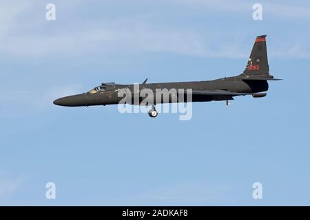 Lockheed U-2 Dragon Lady 80-1083 de la 9e Escadre de reconnaissance, United States Air Force's Air Combat Command, basé à Beale AFB vu à Fairford Banque D'Images