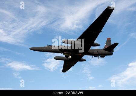 Lockheed U-2 Dragon Lady 80-1083 de la 9e Escadre de reconnaissance, United States Air Force's Air Combat Command, basé à Beale AFB vu à Fairford Banque D'Images