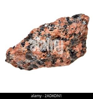 La Granodiorite (Norvège) phaneritic rock ignées intrusives de texture semblable au granit, mais contenant plus de feldspath plagioclase orthoclase feldspa Banque D'Images