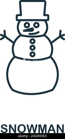 L'icône de bonhomme. Style de ligne icon collection de noël. Bonhomme de neige fine pour l'icône web design, applications, logiciels, l'utilisation d'impression Illustration de Vecteur