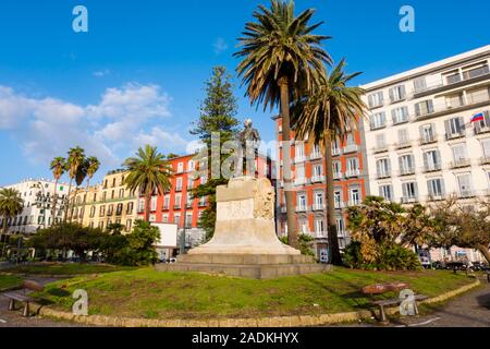 Monumento a Nicola Amore, Piazza Vittoria, Chiaia, Naples, Italie Banque D'Images