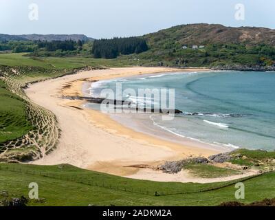 La belle plage de sable à Kiloran Bay, à l'île de Colonsay, Ecosse, Royaume-Uni Banque D'Images