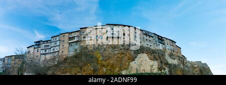 Maisons suspendues, Frias village, Las Merindades, Burgos, Castille et Leon, Espagne, Europe Banque D'Images