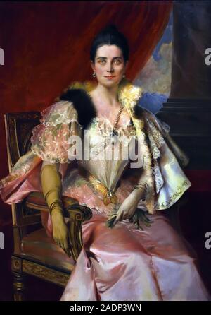 Zinaida princesse Youssoupova 1894 par François Flameng (1856-1923) peintre français. , Joyaux de la cour impériale russe, 18e-19e siècle, la Russie. Banque D'Images