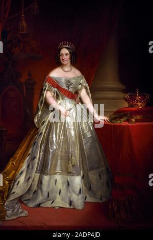 La grande-duchesse et Reine Anna Pavlovna 1849-1850 par Nicaise de Keyser (1813- 1887), peintre belge ( l'épouse du roi Guillaume II des Pays-Bas ) , joyaux de la cour impériale russe, 18e-19e siècle, la Russie. Banque D'Images