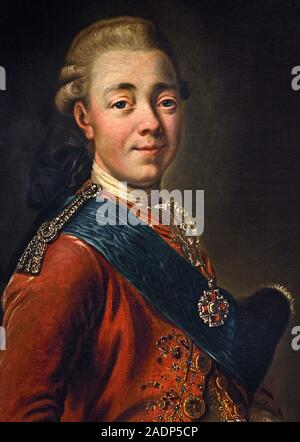 Portrait du Grand-duc Pavel Petrovitch (1754-1801), 1776. Artiste : Alexander Roslin, (1718-1793) -, joyaux de la cour impériale russe, 18e-19e siècle, la Russie. ( Futur Tsar Paul I 1765-95 ) Banque D'Images