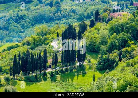 Tuscan landscape near San Miniato, Tuscany, Italy, Europe. Banque D'Images