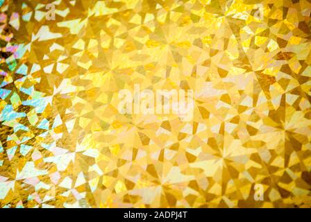 Maison de vacances d'aluminium brillant du papier d'emballage de fond avec motif géométrique en full frame close-up Banque D'Images