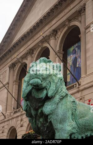 L'Art Institute de Chicago sur South Michigan Avenue Illinois Banque D'Images