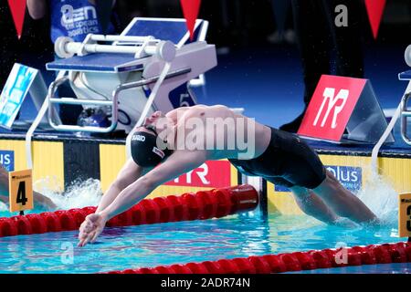 Glasgow, Royaume-Uni. 4 Décembre, 2019. 4 décembre 2019, Christian Diener (GER) sur 200 m dos lors de LEN European Short de natation cours le 4 décembre 2019. En 2019 Tollcross Stadium à Glasgow (Royaume-Uni) : Soenar Chamid Crédit/SCS/AFLO/Alamy Live News Banque D'Images