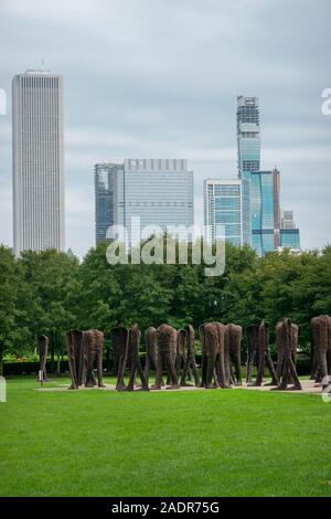 Sculpture Agora à Grant Park Chicago Illinois Banque D'Images