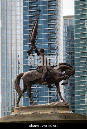 Monument John Alexander Logan à Grant Park Chicago Illinois Banque D'Images