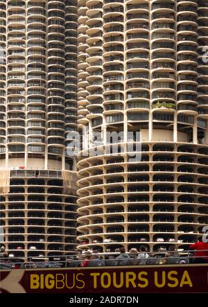 Complexe de bâtiments Marina City à Chicago, Illinois Banque D'Images