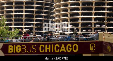 Complexe de bâtiments Marina City à Chicago, Illinois Banque D'Images