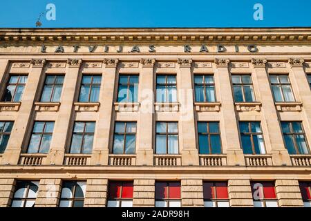 Riga, Lettonie - 11 août 2019 : Latvijas Radio building Banque D'Images
