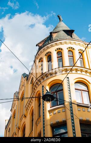 Vieille ville Cat House Building à Riga, Lettonie Banque D'Images