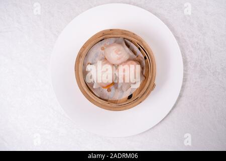 Chinesse nourriture avec Stream Dumpling de porc Banque D'Images