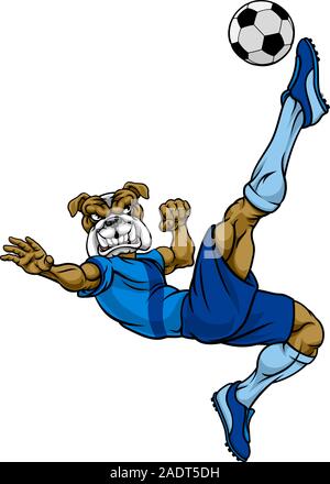 Sports Football Soccer Bulldog Mascot Illustration de Vecteur