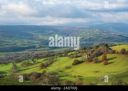 Collines près d'Abergavenny, dans le sud du Pays de Galles. Banque D'Images