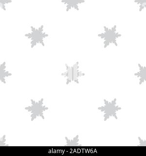 Gris argent ou monochrome transparente. flocons de lumière Doodle mignon design. Idéal pour imprimer, carton 100, pages web, des vêtements. Noël et Nouvel an Illustration de Vecteur
