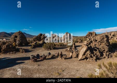 Nécropole, San Juan del Rosario, le sud de l'Altiplano, Salar de Uyuni, Potosi, Bolivie Ministère sud-ouest, l'Amérique latine Banque D'Images