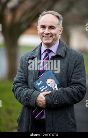 Alex Easton, qui est candidat pour le DUP Nord jusqu'à la prochaine élection générale, le 12 décembre. M. Easton est dans une bataille pour le siège du Parti de l'Alliance du Nord contre d'Irelands Stephen France 24. Dame Sylvia Hermon a servi comme député de la circonscription entre 2001 et 2019 et a choisi de ne pas effectuer à nouveau pour un autre mandat. Banque D'Images