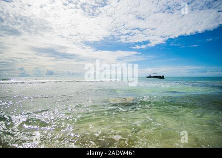 Belle rencontre la mer des caraïbes ciel impressionnant au Yucatan Banque D'Images