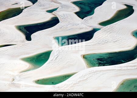 Lençois Maranhenses aerial Banque D'Images