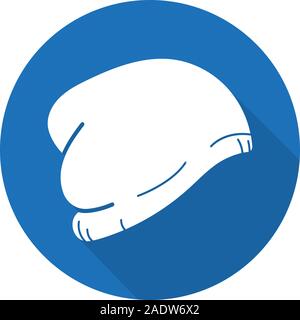 Bonnet hiver modèle plat, ombre portée de l'icône. Casquette. Symbole silhouette vecteur Illustration de Vecteur