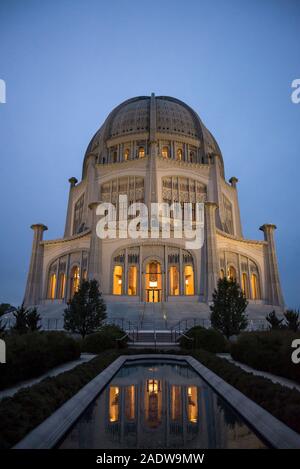 Baha'i House of Worship, est un temple à Wilmette, Evanston, région de Chicago, Illinois, États-Unis Banque D'Images