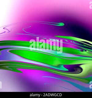 Résumé fond couleur rose et vert sur blanc Banque D'Images