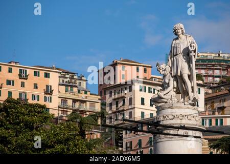 Monument à Christophe Colomb à Gênes, Italie, Europe Banque D'Images