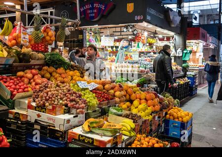 St Josep Marché de La Boqueria à Barcelone, Espagne, Europe Banque D'Images