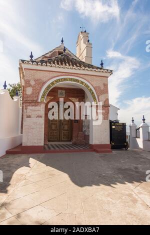 Chapelle, espagne. Hermitage, Santuario de nuestra señora de los Remedios, dans la vallée de Guadalhorce Cártama, Andalousie, espagne. Banque D'Images