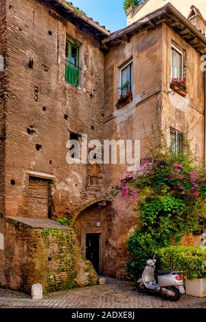 Via Sant'Angelo in Pescheria, Rome, Italie Banque D'Images