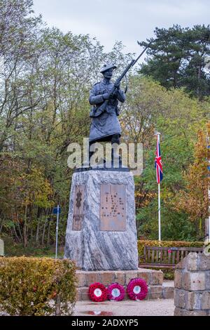 Black Watch Corner monument au Bois du Polygone Zonnebeke, Banque D'Images