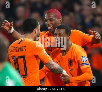 21-03-2019 : : * Nederland/Wit Rusland : Rotterdam L-R, Memphis Depay, Ryan Babel, Georginio Wijnaldum Banque D'Images