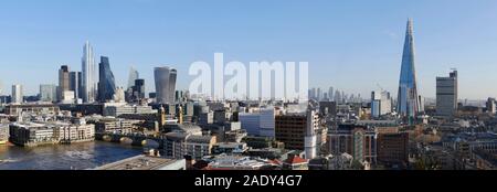 L'Europe, Royaume-Uni, Angleterre, Londres, Novembre 2019 Ville Shard pano Banque D'Images