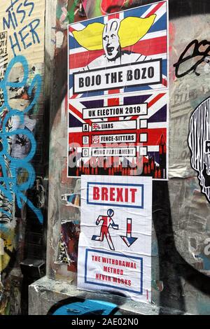 Bojo The Bozo,UK Election déc 2019,Brexit,menteurs,la méthode de retrait ne fonctionne jamais Banque D'Images