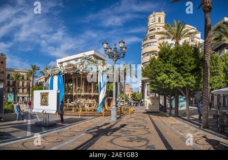 JEREZ DE LA FRONTERA, ESPAGNE - circa 2019, novembre : La Plaza del Arenal de Jerez de la Frontera en Andalousie, Espagne Banque D'Images